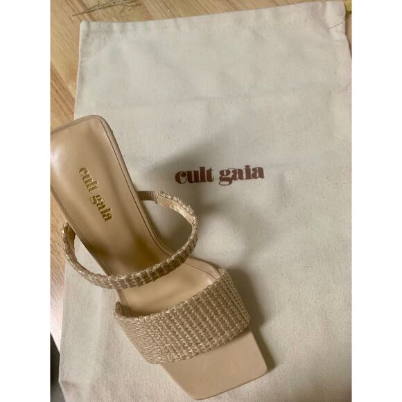 Cult Gaia Beige High Heeled Rene Sandals - Size 7.5 (37.5 EU) - Picture 7 of 8
